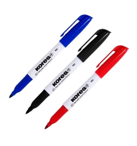 Rotulador para pizarra blanca con clip KORES PB3