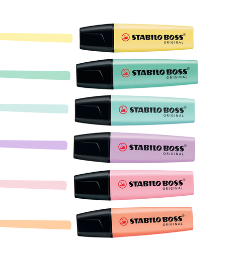 Marcador fluorescente Stabilo Boss Original - colores pastel 