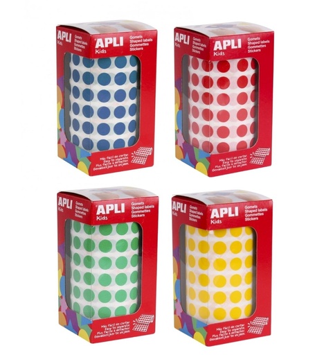 Rollo de Gomets – Pegatinas Redondas de 10,5 mm 