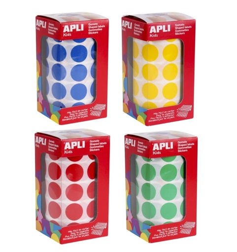 Rollo de gomets – redondos, 20 mm