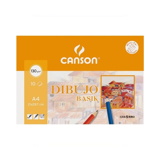 [MDGUA001431 - S0400003] Láminas de dibujo Basik liso A4 130 g sin recuadro Canson – promo 20 % hojas gratis[C400110486] 