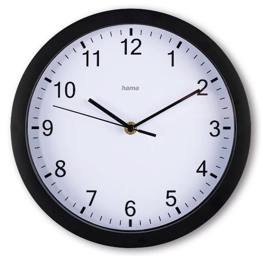 [MODSV07051] Reloj de pared analógico Hama – 25 cm, negro[186338] 