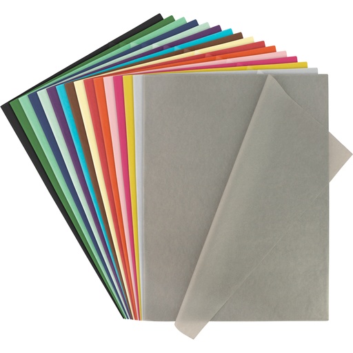 Mano de 25 hojas papel seda 50x75 cm