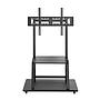 Soporte de suelo AISENS ECO con ruedas, bandeja para DVD para Monitor/TV 150Kg de 37-100, Negro