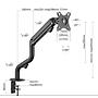 Soporte pinza 1 monitor 17"-32" pro iggual SPMP01