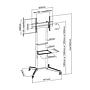 SOPORTE SUELO AISENS RUEDAS BANDEJA DVD PANTALLA 50KG 37-70