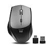 Raton Inalambrico Ewent - 2400dpi - Clic Silencioso - Bluetooth 5.1 - Receptores USB-A y C de 2.4GHz- Plug and Play - Color Negro/Gris